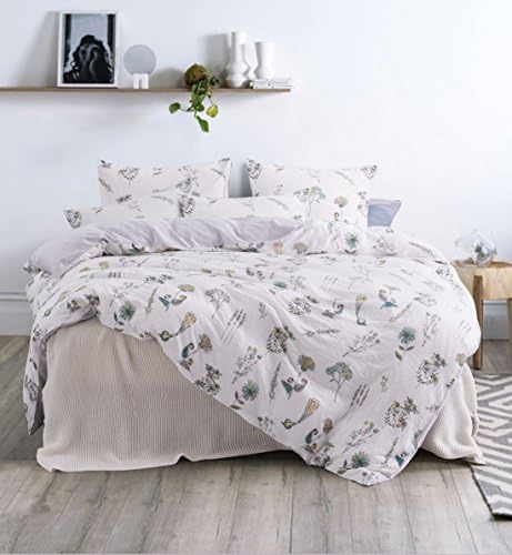 ughome Floral Kids Duvet Cover Set Twin Printed Soft Lightweight Duvet Comforter Cover with Pillowcase (Flowers, Twin)