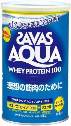 SAVAS Aqua Whey Protein 100 Grape-Fruit flavor - 360g ( approx. 17 servings ) by Meiji SAVAS