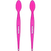Pore Cleansing Silicone Facial Brush | Face Scrubber &amp; Massager for Blackhead &amp; Whitehead Removal, Sebum Reduction, Gentle Exfoliation &amp; Clearer Skin | Suitable for All Skin Types,Fuchsia,2pc
