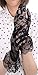 METERO Peiloh AbbyLexi Women's Vintage Sheer Floral Lace Gloves with Wrist Ruffle, Black