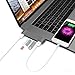 Knaive Thunderbolt USB C Hub, Aluminum Thunderbolt 3 5K@60Hz Type-C Hub Adapter Dongle Compatible 2016/2017 MacBook Pro 13”15”, 2X USB 3.0,Type C Power Delivery,microSD/SD Card Reader (Gray)
