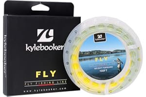 Kylebooker Weight Forward Floating Fly Line with Welded Loop 100FT WF3/4/5/6/7 Fly Fishing Line