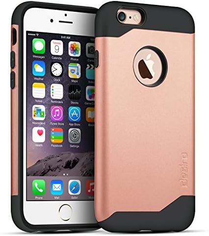 iPhone 6S case, iPhone 6 case, Desiro® [Rose Gold] Dual Shield Shock Absorption Protective Heavy Duty Hybrid Case Cover for Apple iPhone 6 &amp; 6S (4.7")