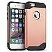 iPhone 6S case, iPhone 6 case, Desiro [Rose Gold] Dual Shield Shock Absorption Protective Heavy Duty Hybrid Case Cover for Apple iPhone 6 & 6S (4.7