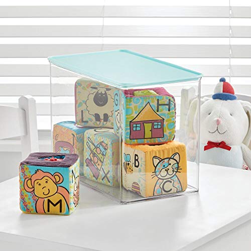 mDesign Plastic Stackable Toy Box Storage Organizer Bin Container with