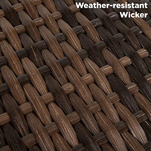 Best Choice Products 5Piece Modular Patio Wicker Daybed Sectional