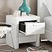 Baxton Studio Frey Upholstered Modern Nightstand, 21.5