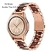 Galaxy Watch 42mm / Active 2 40mm 44mm Rose Gold Women Bands, TRUMiRR 20mm Stainless Steel & Resin Watchband Quick Release Strap Bracelet Wristband for Samsung Gear S2 Classic, Garmin Vivoactive 3