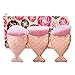 Saking 3 Pieces Mermaid Foundation Powder Blush Concealer Cream Makeup Brush(Gold)