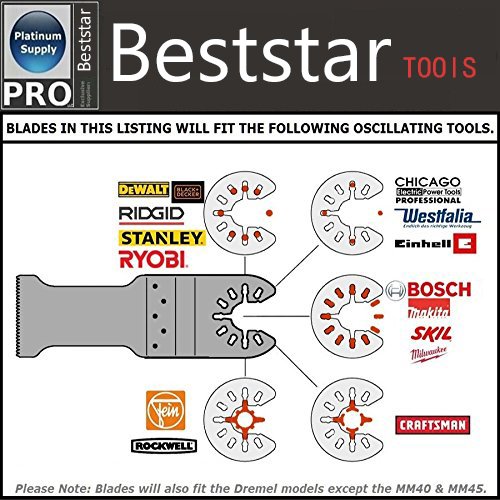 20 Pcs Mix Oscillating Saw Blades, Professional Wood/Metal Universal Multitool Quick Release Saw Blades Fit Fein Multimaster, Ryobi, Milwaukee, Bosch, Dremel, Dewalt, Rockwell, Makita and More #3041