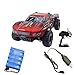 Fistone RC Car Rock Crawler High Speed Racing Cars Buggy 2.4G Remote Control Monster Truck Off-Road Vehicle Hobby Electronic Game Kids Toys Model (Red)