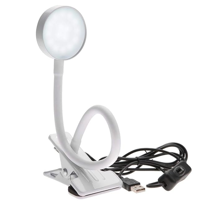 Semme USB Desk Clip Light, LED Cold Lamp Perfect for Eyebrow Tattoo Manicure Eyelash Extension and Night Reading