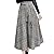 Abetteric Womens Fall Winter Woolen Plaid Retro Long Belted Design Skirt