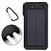 Solar Charger,Solar Power Bank 12000mAh External Backup Battery Pack Dual USB Solar Panel Charger with 2 LED Lights for Emergency Outdoor Camping Travel. (Yellow)