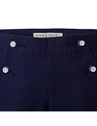 Hope and Henry - Pantalones de velero para niña (algodón orgánico), color azul marino
