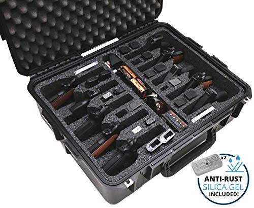 Case Club Waterproof 10 Pistol Case with Silica Gel x2 to Help Prevent Gun Rust (Non-Wheeled)