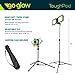 GoGlow LiteBook Bundle - Upgraded 2.0 TRIPOD INCLUDED - 30W Portable Rechargeable Day Light White Light (5000-5500k) Work Light, Camping, Garage or Auto Repair, Emergency (Green)