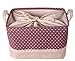 GreenForest Storage Round Basket with totes, Purple Dots