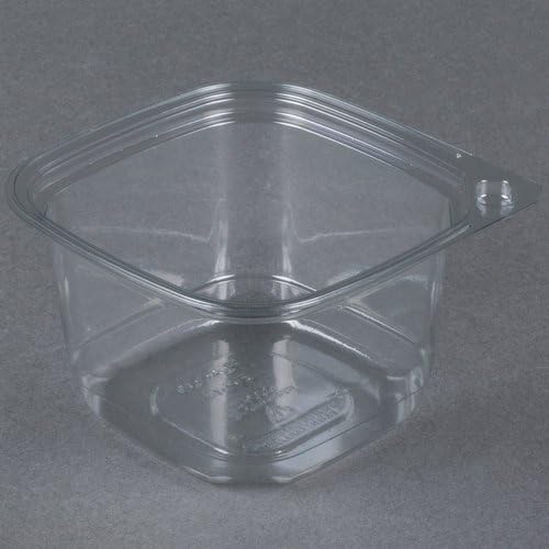 Placon Evolutions 16 oz. Clear, Square Deli Base, Tamper-Evident