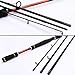 Sougayilang 4-Piece Fishing Rod Carbon Fiber Spinning Rods 904SMH 10-20LB 1/4-1OZ