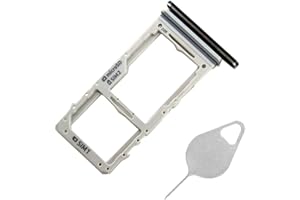 Bestdealing Note 10 Plus Dual SIM Card Tray Holder Replacement for Samsung Galaxy Note10+ Note10 Plus 6.8" SM-N975F SM-N975U N9750 with Needle (Not for Single Card Version) (Not for Note10) (Black)
