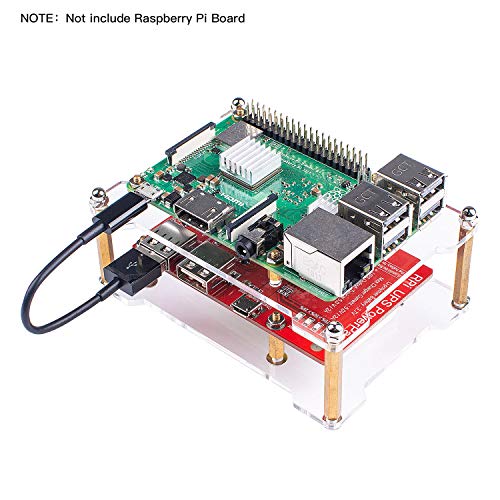 Smraza Raspberry Pi 3 B+ Battery Pack Expansion Board RPI 3 Model B+ USB Battery Pack with Acrylic Case for Raspberry Pi 3 B+(Plus), 3B, 2B