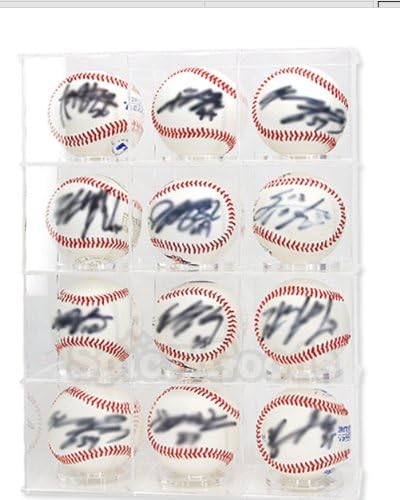[IDSTAR] NEW Transparent Acrylic Self-Assembly Baseball Display Showcase 3x4
