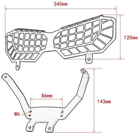 FATExpress Film de Protection en Acier Inoxydable pour Moto Noir pour 2016-2017 Honda CRF1000L CRF 1000 L Africa Twin DCT 16-17