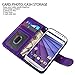 Motorola Moto G (3rd Gen) Case, Moto G3 Case, Style4U Premium PU Leather Stand Wallet Case with ID Credit Card/Cash Slots for Motorola Moto G (3rd Generation) / Moto G3 + 1 Stylus [Purple]