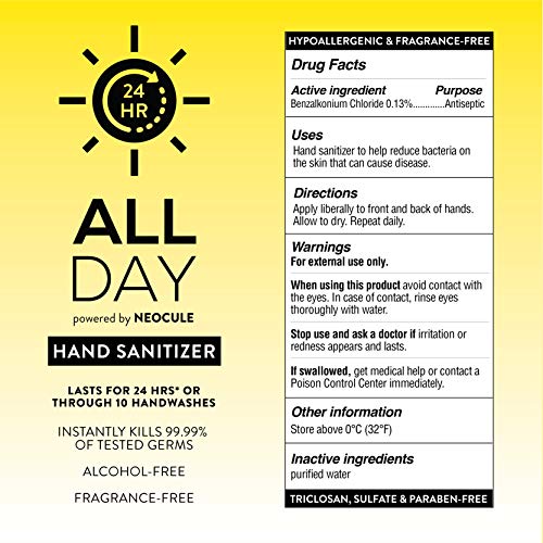 All Day Hand Sanitizer 24hr Protection 10pack Pocket Pens Moisturizing, AlcoholFree