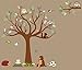 HH Baby Boutique Nursery Owl Wall Decal, Teddy Bear, Turtle, Frog Wall Decals, Nursery Animal Wall Decals, Nursery Tree Wall Decal XL