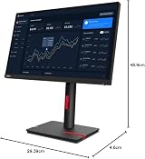 Lenovo T22i-30 21.5 Inch FHD Monitor HDMI DP VGA IPS 99% sRGB Ergonomic Stand view 5