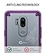 Ringke Fusion Compatible with LG G7, G7 ThinQ Case Crystal Clear PC Back Anti-Cling Dot Matrix Technology Lightweight Transparent TPU Bumper Drop Protective Cover - Orchid Purple