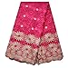 SanVera17 African Lace Fabric for Dresses 5 Yards Nigerian French Net Fabric (red) us-fabric-127-5