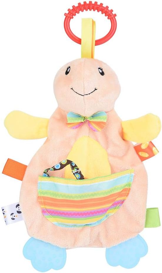 Dog Apaiser Serviette Mignon Dessin Anime En Coton Bebe Animal Couverture Securite Serviette Doux En Peluche Jouet De Dentition Avec Poche Pour 0 3 Ans Prime Day Matelas Et Linge De Lit La