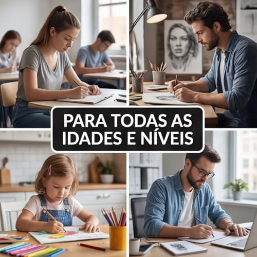 Kit Lapis de Desenho Profissional 75 Peças com Estojo Portátil, Lapis de Cor e Grafite Profissional, Sketchbook, Borrachas, Estilete e Acessórios para Artistas e Estudantes Linha Super Premium