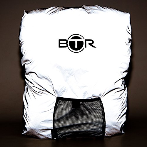 High Visibility Reflective L Silver Waterproof Backpack Cover. BEST Rucksack Cover For Low Light & Night Time Visibility. BTR Backpack Cover the Only 100% Waterproof Cover Needed. Be SEEN & KEEP DRY - Thumbnail 3
