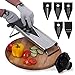 [Improved] V-Blade Mandoline Food Slicer + FREE Cut-Resistant Gloves | Stainless Steel Adjustable Vegetable Mandolin Slicer, Julienne Cutter | Includes 5 Inserts, Food Holder & Blade Guard