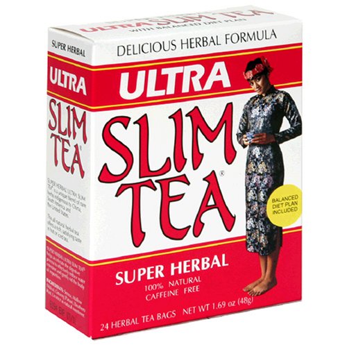 Ultra Slim Tea, Super Herbal, Tea Bags, 24-Count Box (Pack of 4)