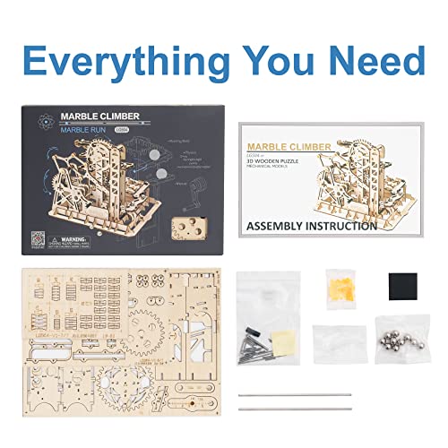 Rowood 3D Wooden Marble Run Puzzle Craft Toy, Gift for Adults & Teen