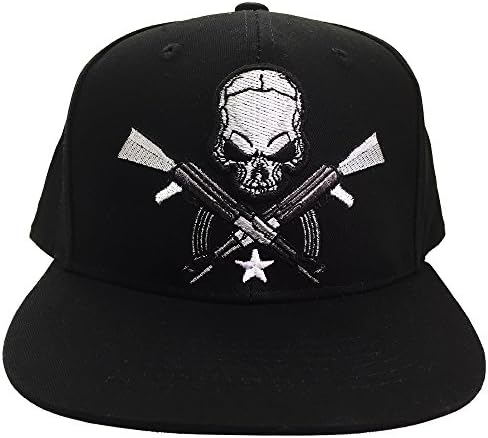 Skull & Crossbones Cap w/Shadow, Adjustable 3D Embroidery Baseball Cap Hat