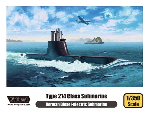 WPD13501 1:350 Wolfpack German Type 214 Class Diesel-Electric Submarine MODEL KIT