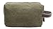 IBLUE Canvas Leather Travel Toiletry Organizer Shaving Dopp Kit Cosmetic Makeup Bag,#B4 (Army green)
