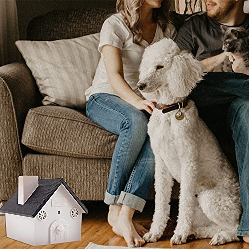 SESLEBE Ultrasonic Anti Barking Device for Dogs Sonic Bark Deterrents,Dog Barking Control Devices with 3 Levels and 50 Ft Range,Outdoor Waterproof Bark Box Safe for Pets Indoors and Outdoors
