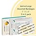L-Mesitran Medical Grade Honey Bandages (5 Pieces in 1 Pack) - 30% Honey - Wounds Healing Waterproof Medicated Non-Adhering Sterile Gauze Pads Dressing to Cover Small Cuts, Abrasions, Burns
