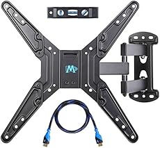 Mounting Dream MD2413-MX TV Wall Mount Bracket for most of 26-55 Inch LED, LCD, OLED Flat Screen TV with Full Motion Swivel Articulating Arm, up to VESA 400x400mm and 60 LBS with Tilting