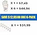 FINGER TEN Women’s Golf Gloves Ladies Left Hand Right Value 6 Pack, All Weather Extra Grip Lh Rh, Size Fit Small Medium Large XL (6 Pack Milkly, Medium, Left)
