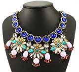 Fit&wit Rhinestones Bohemia National Style Statement Fashion Necklace Multi-color