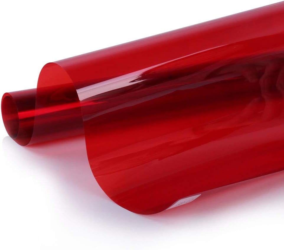 Sunice 35.4"x78.7" Clear Window Film Red Tint AntiShatter