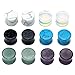 JOVIVI 6Pairs Organic Semi-Precious Stone Amethyst Aventurine Turquoise Double Flared Saddle Ear Plugs Stretcher Expander Gauges (12mm (1/2inch))